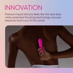Powerful Mini Bullet Vibrator – 20 Modes, Waterproof, Quiet, USB Rechargeable (Pink)