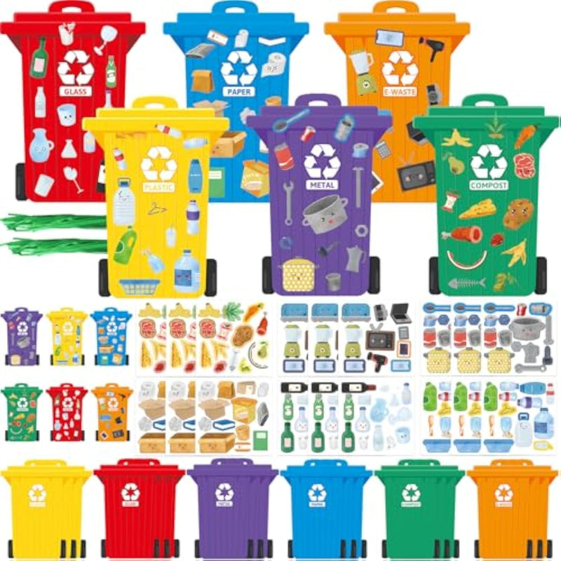 Earth Day Recycling Craft Kit for Kids, 18 Pack