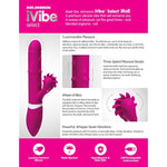 Doc Johnson iVibe Select - iRoll - Silicone Rabbit-Style Vibrator - Pleasure Beads Along Shaft Move Up-and-Down, Clit-Stimulating Wheel of Rotating Silicone "Tongues", Pink