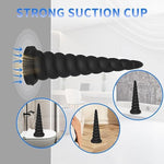 Anal Stretcher Trainer Big Anal Plug Anal Beads Adult Sex Toys For Women And Men, Large Butt Plug Training Cone Liquid Silicone Prostate Massager With Strong Suction Cup For Hands-Free Play