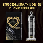 Studded Condoms for Men, Ultra Thin Textured, 12 Count