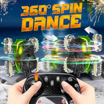 Monster Truck Toys - Amphibious Rc Car For Land & Water, 7-Color Led Lights Dinosaur Toys & Water Gun, Remote Control Monster Truck With 360° Spins And Drifting, Remote Control Car For Boys 4-7