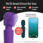 Adult Sex Toy Mini Bullet Wand By - 7 Powerful Modes, 3 Speeds - Silicone Clitoral Vibrator Small Travel Size - Rechargeable Waterproof G-Spot Clit Anal Sexual Massager For Women (Purple)