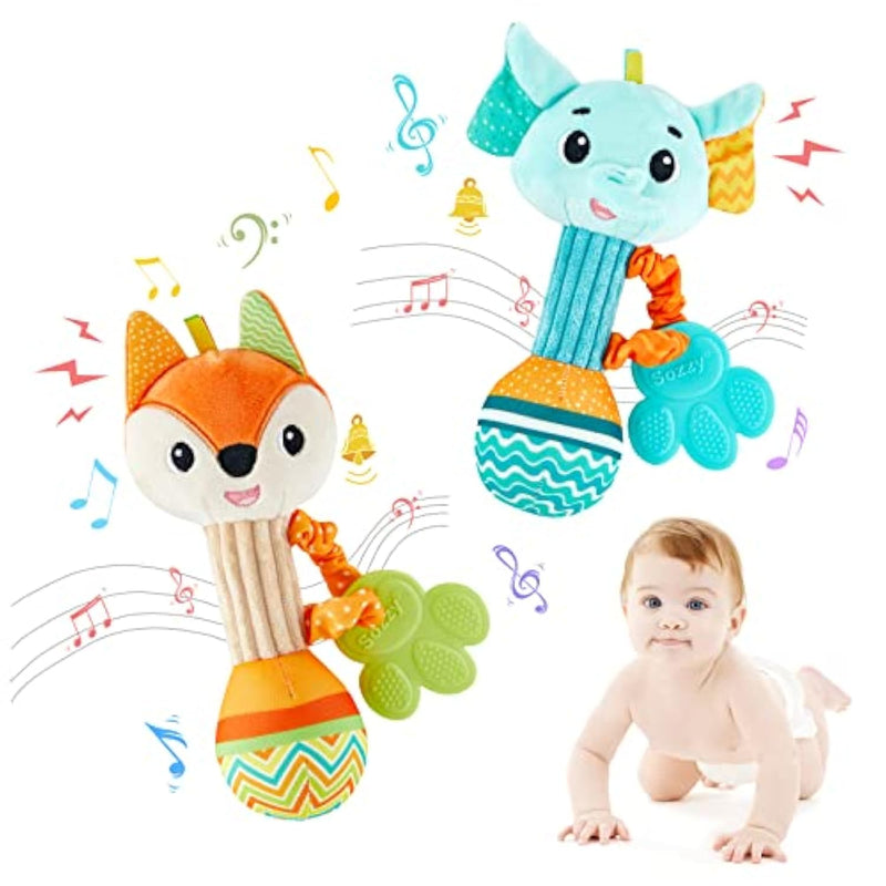 Baby Rattles 0 6 Months?Baby Soft Rattles Shaker?Hand Grab Sensory Shaker,T