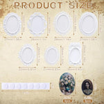 7 Pcs Miniature Picture Frames for 1:12 Scale Dollhouse Decor, White