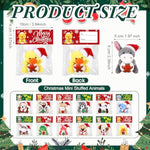 96 Pcs Christmas Mini Stuffed Animals Gifts Bulk 48 Christmas Plush Set With 48 Xmas Silicone Bracelets Small Plush Keychains Classroom Exchange Gift Toys For Friend Preschool Stocking Fillers