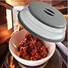 Microwave Splatter Cover Vented for Food, Splatter Guard & Colander Kitchen Gadget for Fruit Vegetables Microwave Plate Cover with Hook Hole,Dishwasher-Safe,BPA-Free Silicone & Plastic (1 Pack)