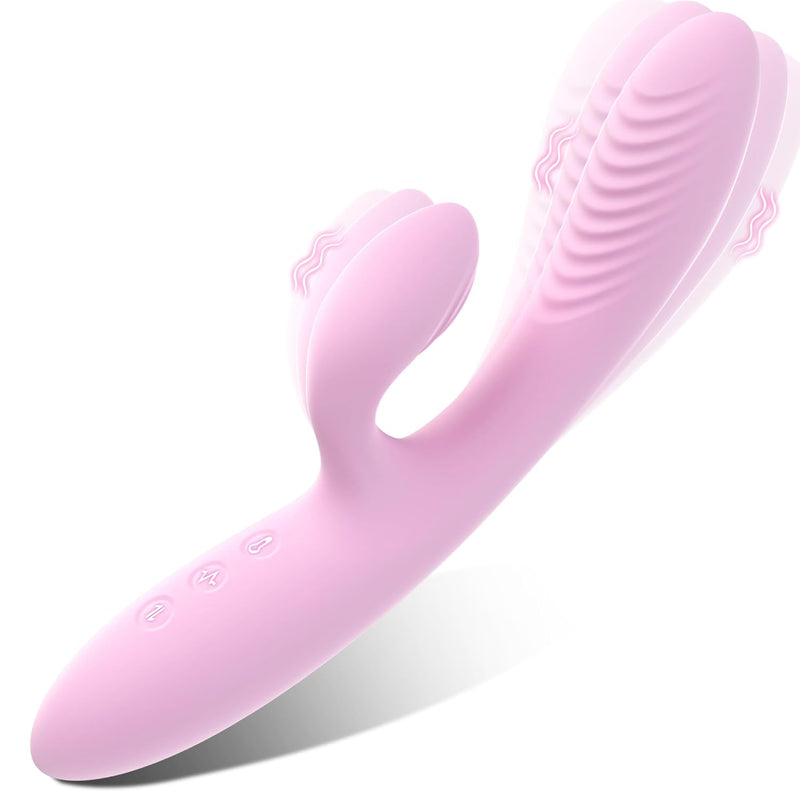Rabbit Vibrator Dildo Sex Toy – 3 In 1 G Spot Vibrator Sex Toys Clitoral Stimulator With 10 Vibration, Heating Dildos Clitoral Vibrators Prostate Massager Adult Sex Toy For Women And Couple