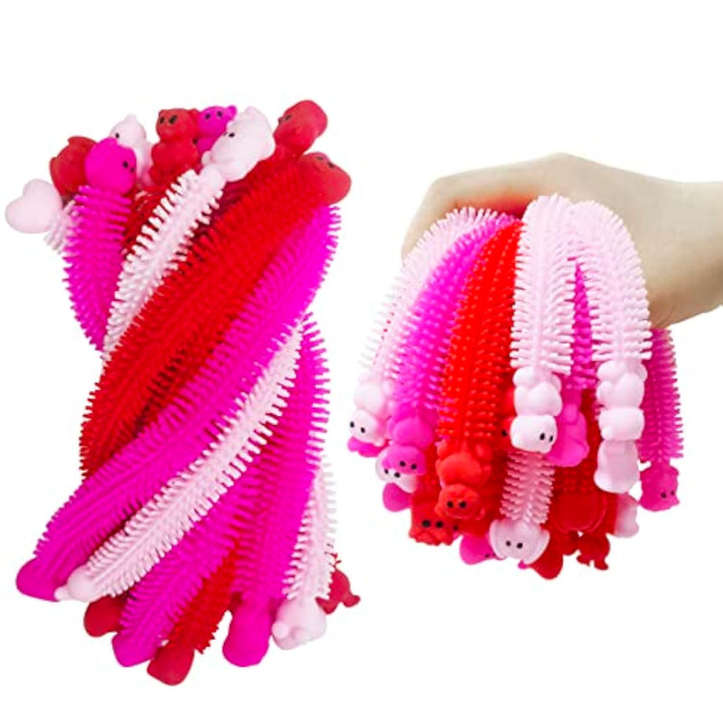36 Pack Valentines Day Gifts Stretchy Strings Sensory Autism Toys Stretchy Fidget Toys Great For Kids Girls Boys Valentines Treat Bags Gifts Stress Relief Party Favors Gifts (Valentine'S)