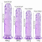 Realistic Small Dildos,7 Inch Purple Suction Cup Dildo,Soft Adult Sex Toys for Women