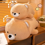 16 Inch Plush Beige Bear Stuffed Animal Hugging Pillow Cuddly Bear Plushies Anime Gifts For Kids And Lovers