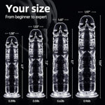 Big Realistic Dildo With Powerful Suction Cups, Soft Lifelike Beginner Sex Toy For Female/Male/Gay, Female (Transparent, Xl)
