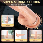 Strap-On Dildo Realistic Dildo With Wearable,Fetish Fantasy Strap Harness Adult Sex Toy Suction Cup For Couple Pegging Women Lesbian Silicone Dildo For Sex Fun 7.6''