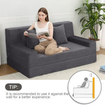 Folding Futon Couch Queen – Boneless Corduroy Sofa Bed, Convertible Foam Floor Lounger With Pillow & Washable Cover, Foldable Sleeper For Living Room, Bedroom, Guest Space