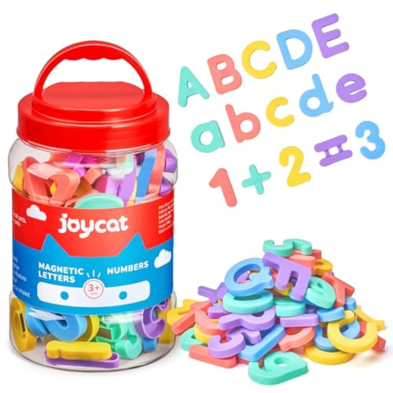 Magnetic Letters And Numbers, Abc 123 Alphabet Fridge Magnets For Toddlers & Kids, Preschool Educational Learning Plastic Refrigerator Toy Set, Uppercase & Lowercase, Math Symbols (78 Pcs)
