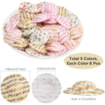 40 Pcs Mini Woven Straw Hats, 1.5 Inch Colorful Cowboy Caps for DIY Crafts