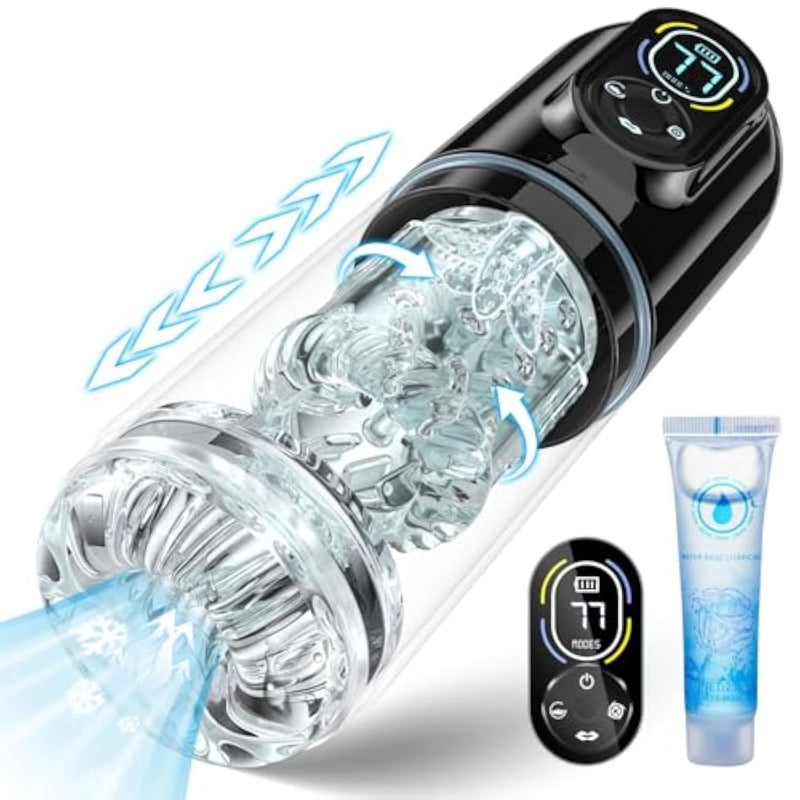 Automatic Male Masturbator Sex Toys For Men, Male Sex Toys Penis Pump With 7 Sucking & Vibrating & Thrusting & Rotating & Licking, Mens Sex Toy Adult Toys Blowjob Sex Machine Pocket Pussy Stroker