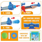 Shooting Game Toy For 5 6 7 8 9 10+ Years Olds Boys,2Pk Foam Ball Popper Air Toy Guns With Standing Shooting Target,24 Foam Balls, For Kids