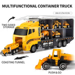 Toddler Toys For 3-9 Years Old Boys, Construction Toys Car Transport Vehicle W/Play Mat, Die-Cast Alloy Engineering Vehicle Gifts For Age 3 4 5 6 Kids Child Boys Girls Birthday Party Favor