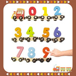 Number Train Set For 1 2 3 Year Olds, Educational Toy Cars For Toddlers, Montessori Learning Toys For Boys And Girls (Red)