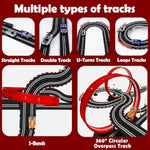 30 Ft Slot Car Race Tracks Sets Toys For Ages 8-10 -1:43 Dual Race Car Track With 4 Slot Cars, 2 Hand Controllers, Christmas, Birthday Gift Toys For Ages 8-13