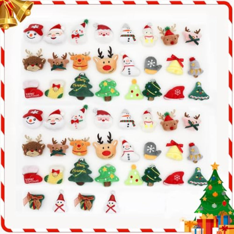 52 Pack Christmas Plushies?Christmas Tree Decorations?Christmas Small Stuffed Animals?Mini Stuffed Animals Bulk?Mini 2025 For Grandkids Teens Women Men