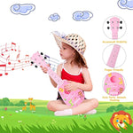17" Kids Toy Guitar For Girls Boys, Mini Toddler Ukulele Guitar With 4 Strings Keep Tones Can Play For 3, 4, 5, 6, 7 Year Old Kids Musical Instruments Educational Toys For Beginner (Pink)