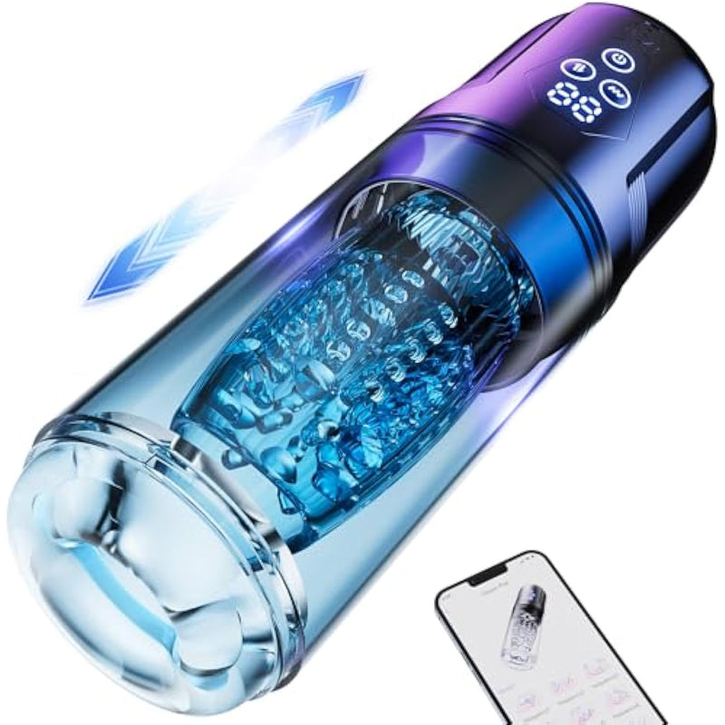Automatic Male Masturbator Sex Toys For Men, 9 Thrusting Rotating And 9 Vibrating Patterns, App Control Adult Toys 3D Male Stroker, Penis Vibrator Blowjob Sex Machine Mens Sex Toy
