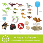 Dinosaur Sensory Bin,Dinosaur Toys For Toddler Boys And Girls,Include Glow In The Dark Dinosaur,Easy Storage Sensory Toys…