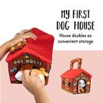 Talking Plush Dog House Carrier With 4 Soft & Cuddly, Talking & Barking, Stuffed Plush Dogs. Excellent Interactive And Educational Plush Toy Set. Great Gift For Kids Toddlers & Babies