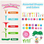 Flower Building Toy Set For Girls, Best Birthday Gifts For 3 4 5 6 7 Year Old Kids, Arts And Crafts Kit For Toddlers, Stem Activities And Gardening Pretend Playset, 148 Pcs