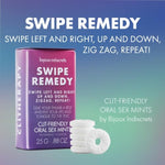 Clitherapy Swipe Remedy Oral Sex Mints - Gluten Free Vegan Mints - Mouth Watering Mints - Dry Mouth Mints - Mouthwatering Xylitol Mints - Menthol Cooling Mints - 0.88 Oz
