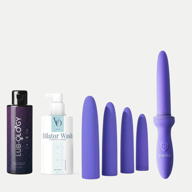 V-Ology | Silicone Pelvic Floor Exercise Dilators | Pelvic Floor Muscle Trainer| Vibrating Kegel Exerciser For Relief | Pelvic Floor Strengthening Women | Vibrating Wand | Complete 5Pc Set