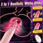 Sex Toys Realistic Huge Dildo - 9.6" Thrusting Dildos Vibrator For G Spot Vagina Anal Sex Stimulation, Sex Machine White Dildo With 10 Vibration Modes & 3 Speeds, Remote Control Adult Toys For Couples