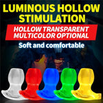 Luminous Hollow Anal Plug Transparent Soft Wearing Anal Plug Anus Peep For Anal Expansion For Couple(M)