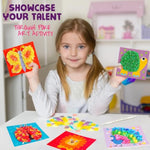 Poke Art Craft Kit for Kids Ages 6-12, 8 Animal Mess-Free Sewing Projects