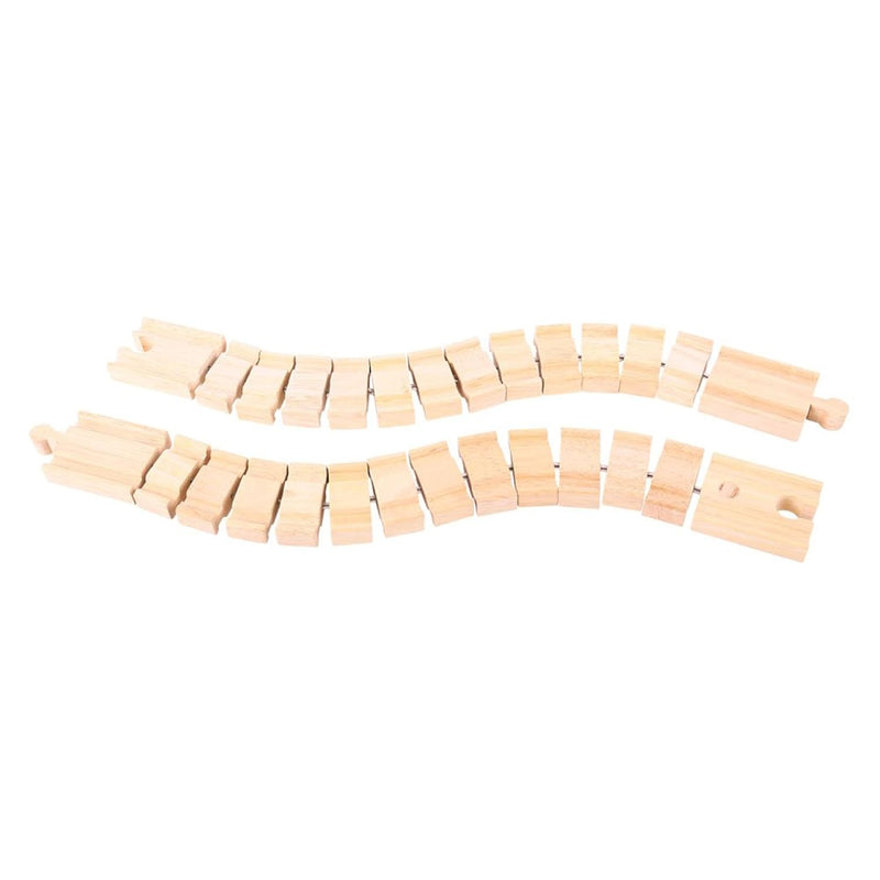 Wooden Crazy Train Track (2 Pk) Compatible With Bigjigs Train Sets And Most