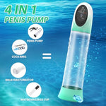 Penis Pump Male Sex Toys - Electric Vacuum And Water Cock Pump With 3" Large Barrel And Lcd Display, 4 Pressure Levels, And 9 Suction Training Modes Penis Extender For Stronger Bigger Erections