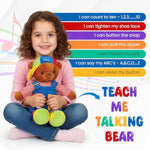 Talking Learning Dress-Up Bear For Toddlers – Educational Plush Toy That Talks & Sings Abcs, Zipper Button Shoelace Buckle Skills, 18” Life-Size Sensory Stuffed Animal For Preschool Kids
