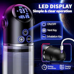 Penis Pump Male Sex Toy - Male Masturbator With Realistic Pocket Pussy, Led Display Dick Vacuum Pump With 4 Suction Modes For Ed Penis Trainer, Adult Sex Toys Blowjob Glans Stimulator