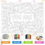 Giant Coloring Poster for Kids - Positive and Uplifting Artwork
