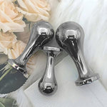 Anal Plug Trainer Set 3Pcs - Stainless Steel Expanding Butt Plug Kit For Adult Anal Toys, Gradual Sizing With Comfort Design For Men Women (Gun Black)