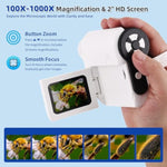 Microscope For Kids, 100X-1000X Digital Microscope With 2-Inch Led Screen, Camera & Video Function,32Gb Tf Card Included.Microscope For Kids 8-12