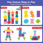 Montessori Wooden Lacing Beads Toys For 3 4 Year Old Toddler Kids, Sequencing & Stacking Block Toy With Storage Box, Stem Preschool Learning Toys, Christmas Birthday Gifts For Boys Girls