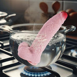 2.2" Thick Huge Uncut Dildo with Suction Realistic Dual Density Silicone