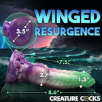 Aqua Phoenix Silicone Dildo For Men, Women & Couples. Firm And Flexible, Strong Suction Base, Fantasy Dildo, Unique Texture. Premium Phthalate-Free & Body-Safe Silicone. 1 Piece, Purple