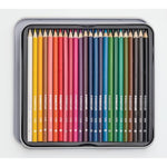 STAEDTLER Triangular Colored Pencils, 24 Colors in Metal Tin
