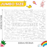 Giant Welcome Inspirational Coloring Poster for Home and Birthday Party Supplies
