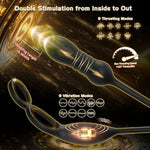 Thrusting Prostate Massager Anal Sex Toy With Vibrating Cock Ring Taint Testicle Stimulator, Remote Control App Anal Butt Plug Dildo, Penis Ring Vibrator For Men, Couples Male Adult Sex Toys