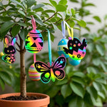 48 Pcs Easter Scratch Art Cards, Magic Rainbow Craft Set for Kids & Party Favors